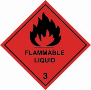 100 x 100mm Highly Flammable LPQ